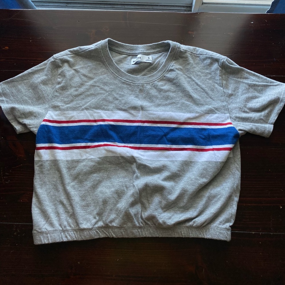 Hollister Striped Gray Tee